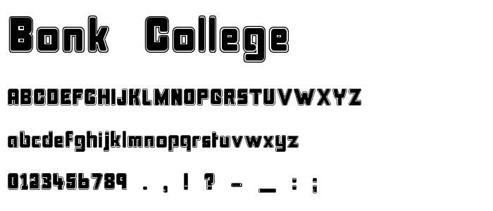 Bonk College font